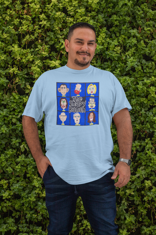 . THE SHADY BUNCH Plus Size Heavy Weight Patriotic T-Shirt (S-5XL): Men's Hanes Beefy-T® - FREE SHIPPING