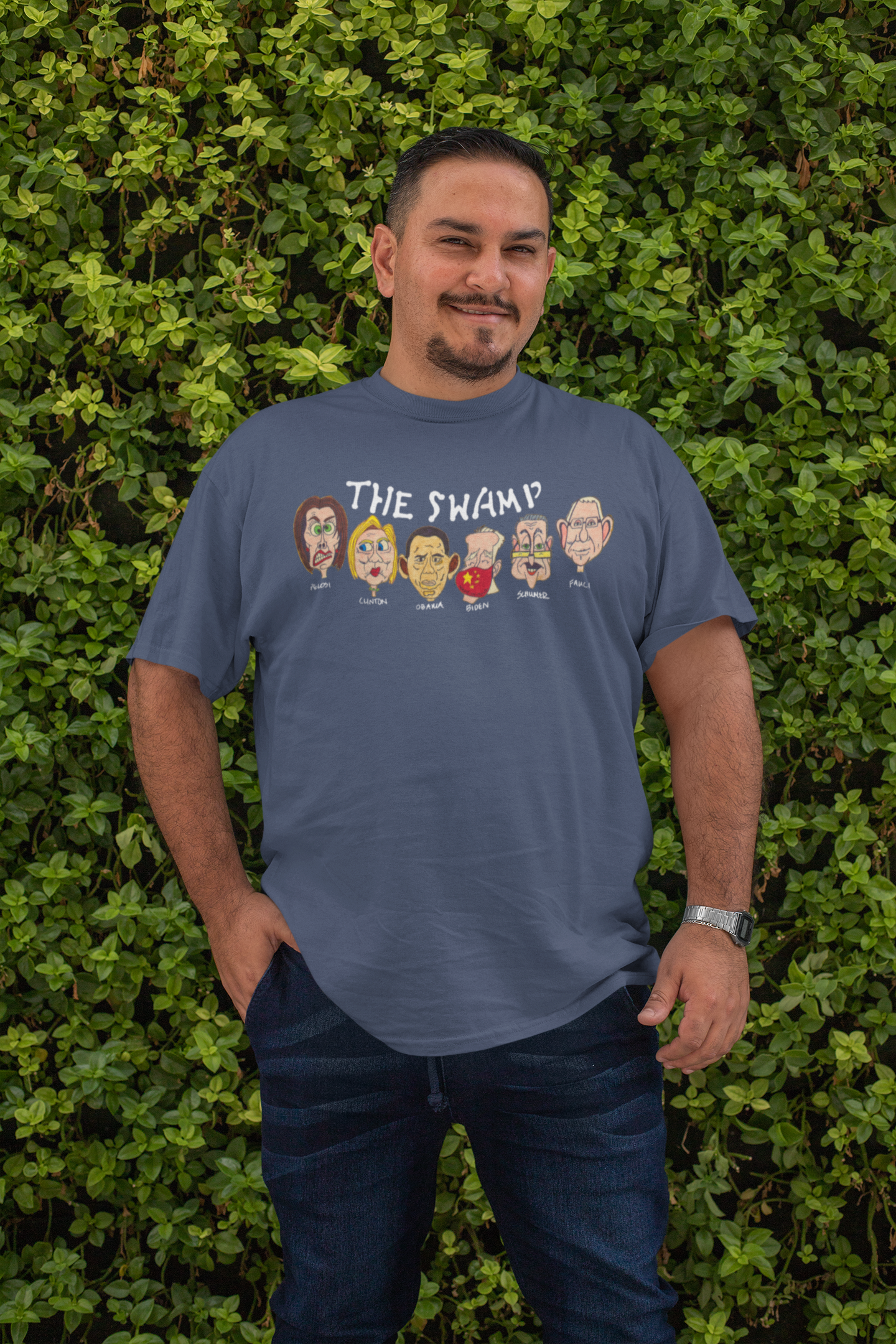 . THE SWAMP Plus Size Heavy Weight Patriotic T-Shirt (S-5XL): Men's Hanes Beefy-T® - FREE SHIPPING