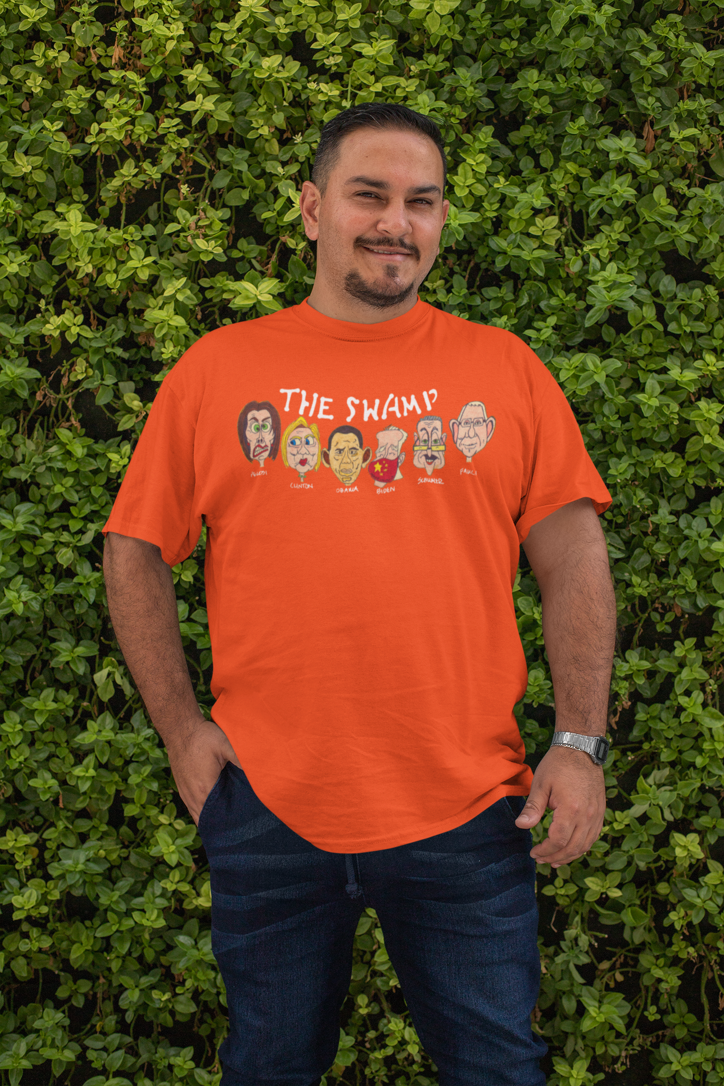 . THE SWAMP Plus Size Heavy Weight Patriotic T-Shirt (S-5XL): Men's Hanes Beefy-T® - FREE SHIPPING