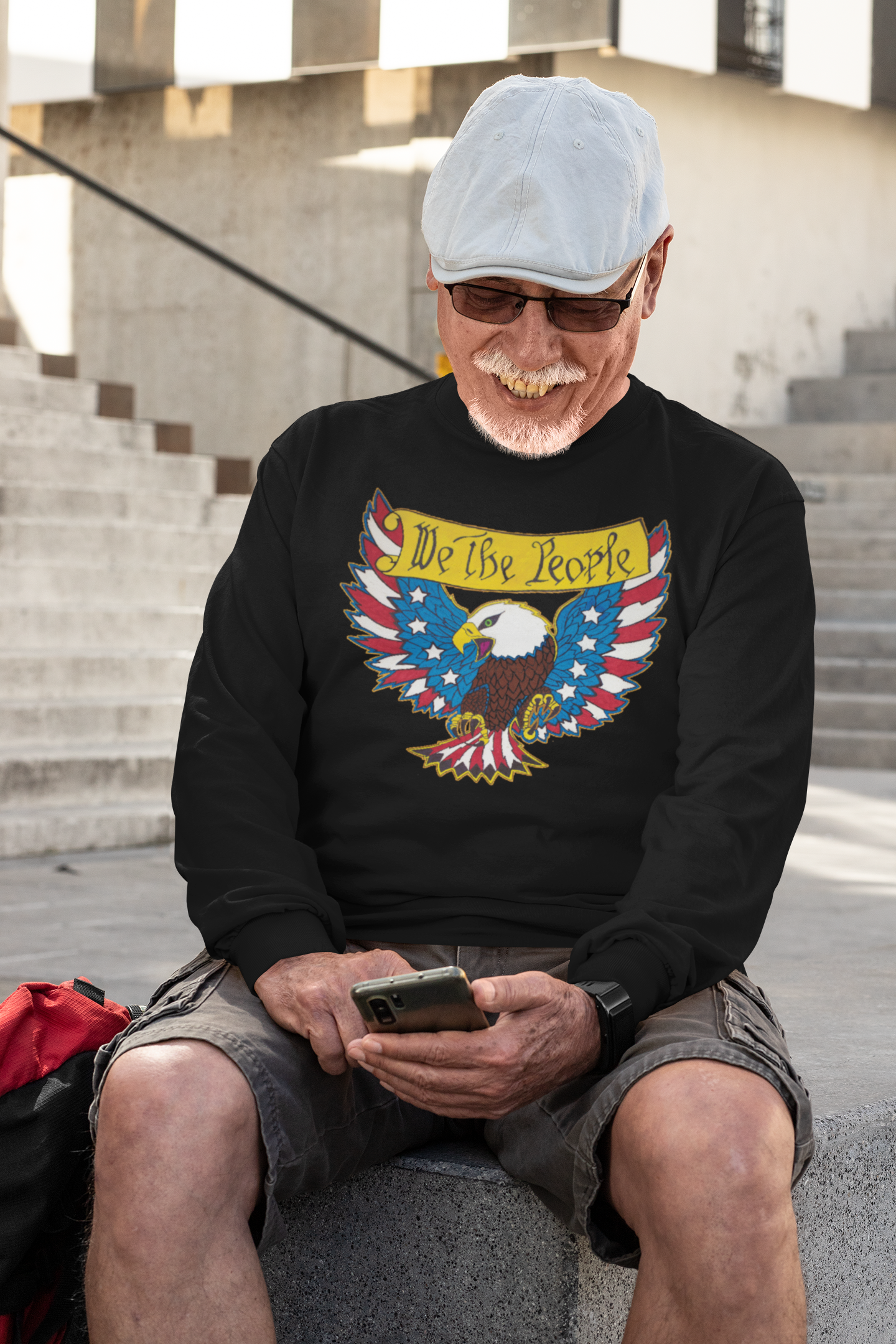 . WE THE PEOPLE Heavy Weight Patriotic Long Sleeve T-Shirt (S-2XL): Men's Gildan 2400 - FREE SHIPPING