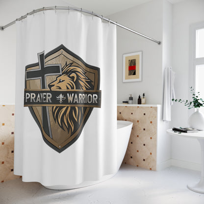 PRAYER WARRIOR:  100% Polyester Christian Shower Curtain - FREE SHIPPING