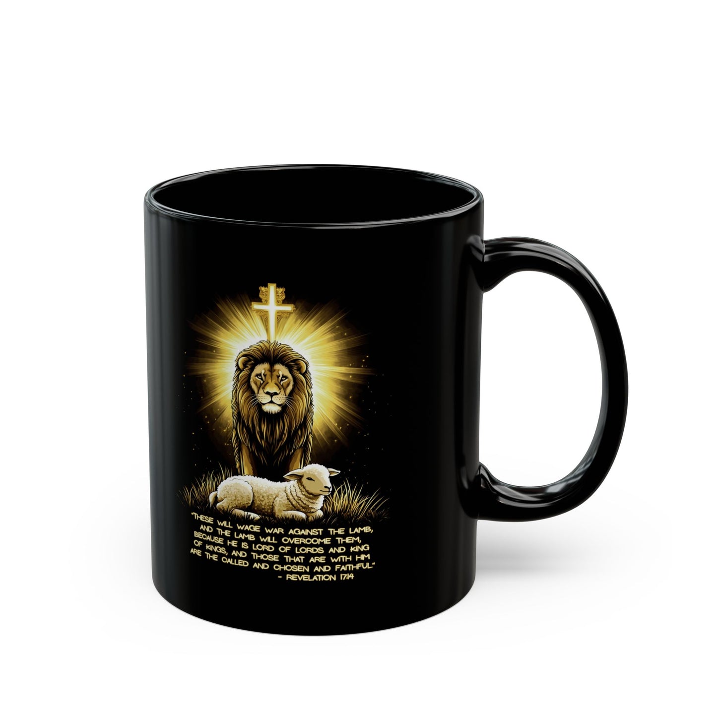 THE LION & THE LAMB Christian Ceramic Coffee Mug (11oz, 15oz)