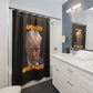 TRUMP MUG SHOT:  100% Polyester Patriotic Trump Shower Curtain - FREE SHIPPING