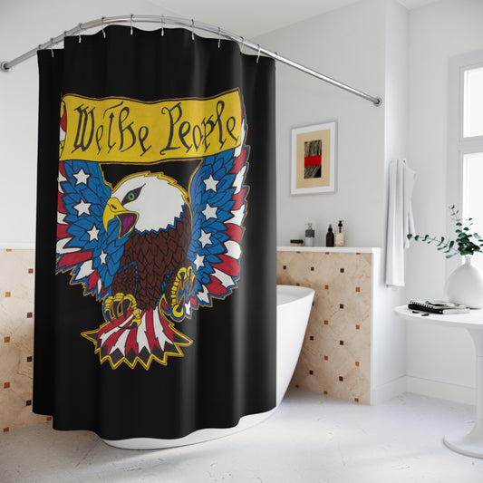 WE THE PEOPLE:  100% Polyester Patriotic Shower Curtain - FREE SHIPPING