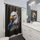 GOD BLESS AMERICA:  100% Polyester Patriotic Christian Shower Curtain - FREE SHIPPING