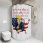 TRUMP - THEY'RE AFTER YOU:  100% Polyester Patriotic Trump Shower Curtain - FREE SHIPPING