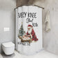 EVERY KNEE Shall BOW:  100% Polyester Christmas Shower Curtain