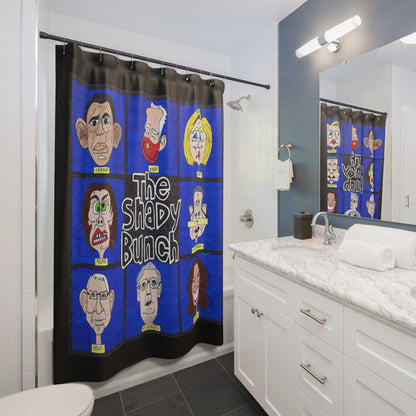 THE SHADY BUNCH:  100% Polyester Patriotic Shower Curtain - FREE SHIPPING