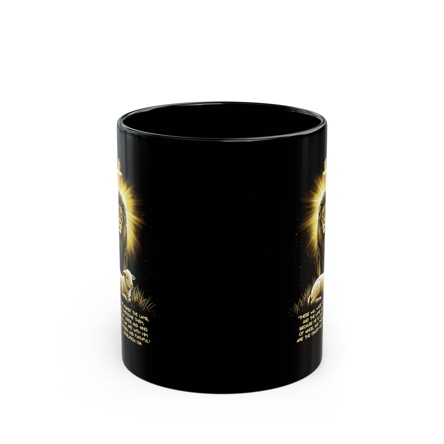 THE LION & THE LAMB Christian Ceramic Coffee Mug (11oz, 15oz)