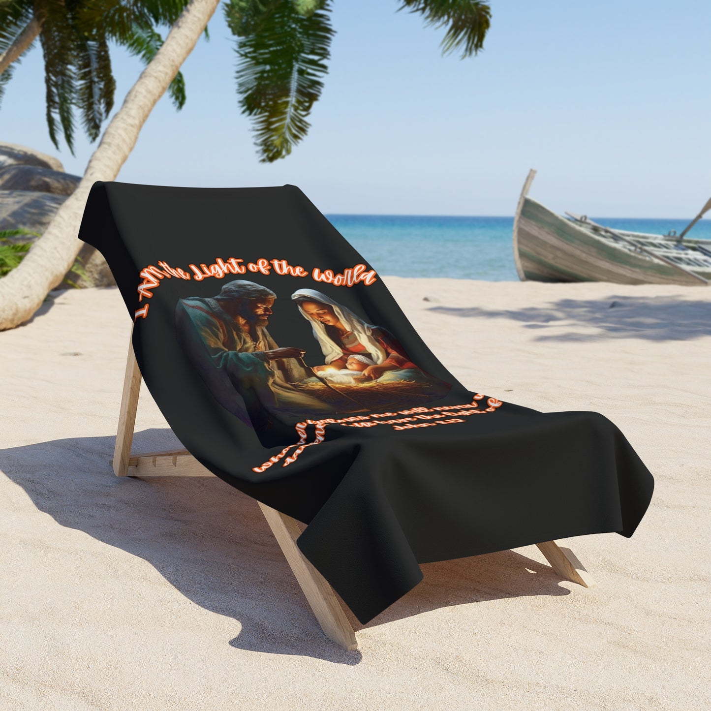 LIGHT OF THE WORLD:  X-tra Large Beach Towel (36"x72") - FREE SHIPPING