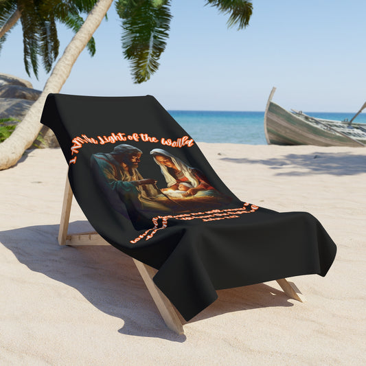 LIGHT OF THE WORLD:  X-tra Large Beach Towel (36"x72") - FREE SHIPPING