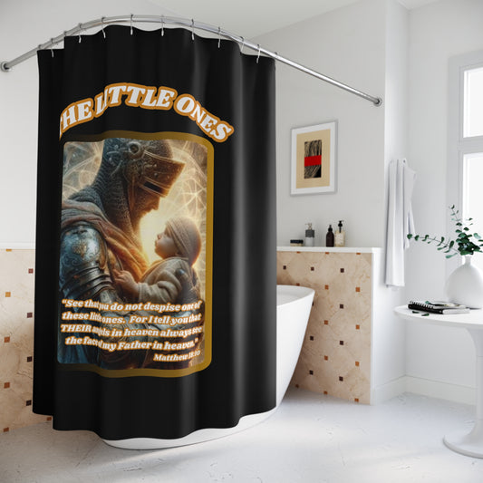 THE LITTLE ONES: 100% Polyester Christian Shower Curtain - FREE SHIPPING