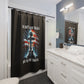 WE OWE THEM ALL:  100% Polyester Patriotic Christian Shower Curtain - FREE SHIPPING