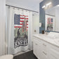 JUST KNEEL:  100% Polyester Patriotic Christian Shower Curtain - FREE SHIPPING