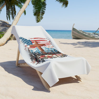 BLESSED IS THE NATION:  X-tra Large Beach Towel (36"x72") - FREE SHIPPING