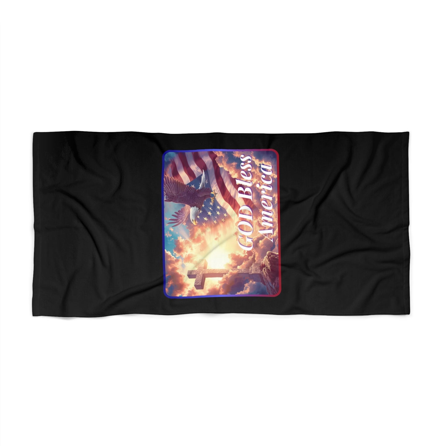 GOD BLESS AMERICA:  X-tra Large Beach (36"x72") - FREE SHIPPING
