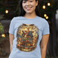 250yrs OF FAITH Fitted Patriotic Christian T-Shirt (S-2XL):  Women's Bella+Canvas 6004 - FREE SHIPPING