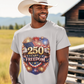 250yrs OF FREEDOM Patriotic T-Shirt (S-5XL):  Men's Medium Weight Gildan 5000 - FREE SHIPPING