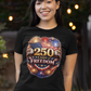 250yrs OF FREEDOM Fitted Patriotic Christian T-Shirt (S-2XL):  Women's Bella+Canvas 6004 - FREE SHIPPING