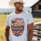 250yrs OF FREEDOM Patriotic T-Shirt (S-5XL):  Men's Medium Weight Gildan 5000 - FREE SHIPPING