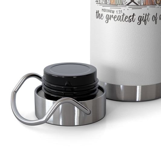 The GREATEST GIFT OF ALL:  22oz Copper Vacuum Insulated Patriotic Water Bottle - FREE SHIPPING