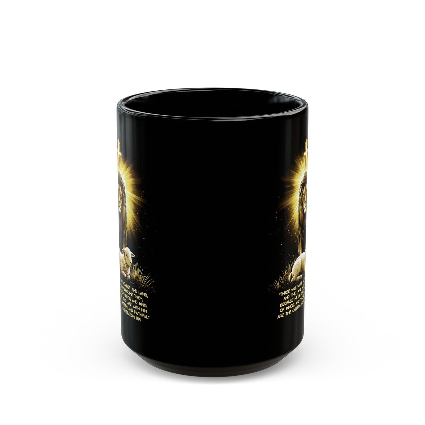 THE LION & THE LAMB Christian Ceramic Coffee Mug (11oz, 15oz)