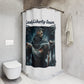 LADY LIBERTY DOWN:  100% Polyester Patriotic Military Shower Curtain - FREE SHIPPING