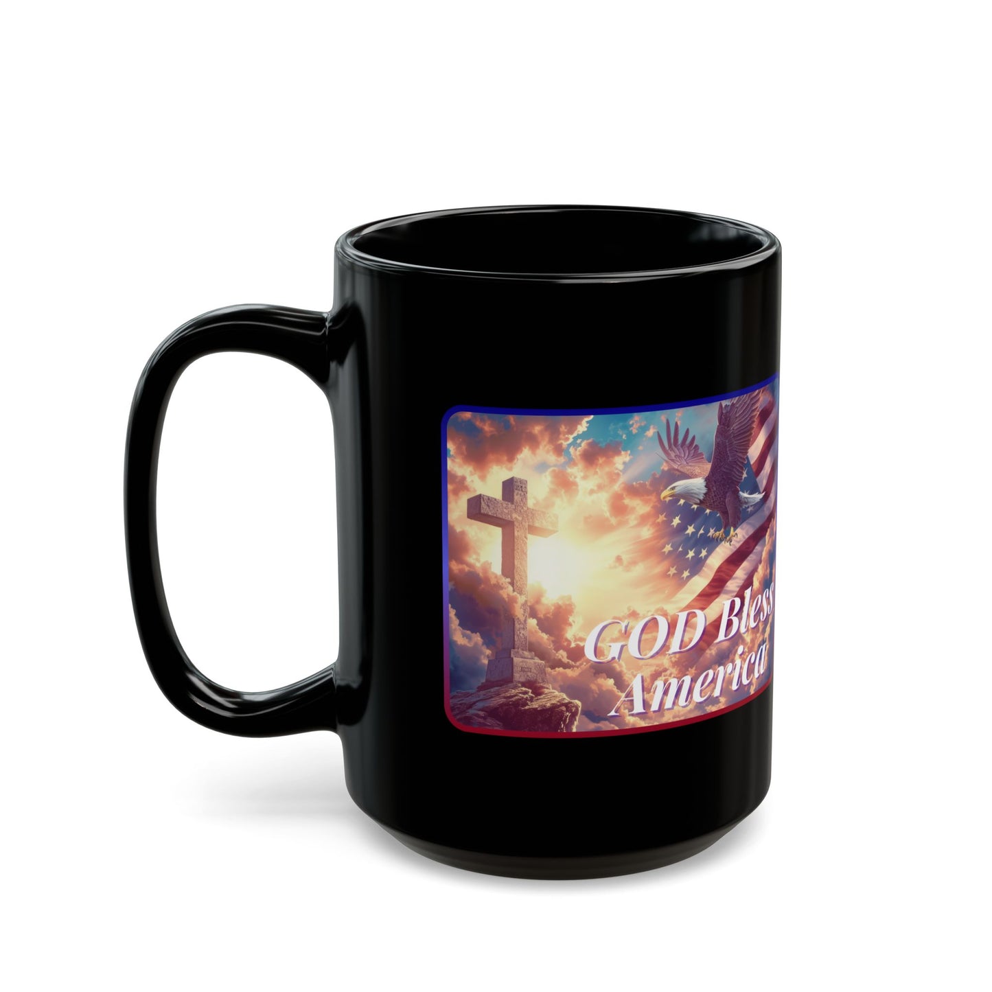 GOD BLESS AMERICA Patriotic Ceramic Coffee Mug (11oz, 15oz) - FREE SHIPPING