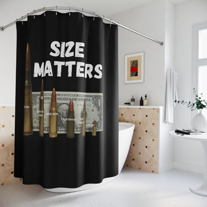 SIZE MATTERS:  100% Polyester Patriotic Military Shower Curtain - FREE SHIPPING