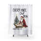 EVERY KNEE Shall BOW:  100% Polyester Christmas Shower Curtain