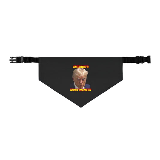 TRUMP MUG SHOT - Large Dog Bandana (Collar Size 15-23" Weight 50-75lbs)