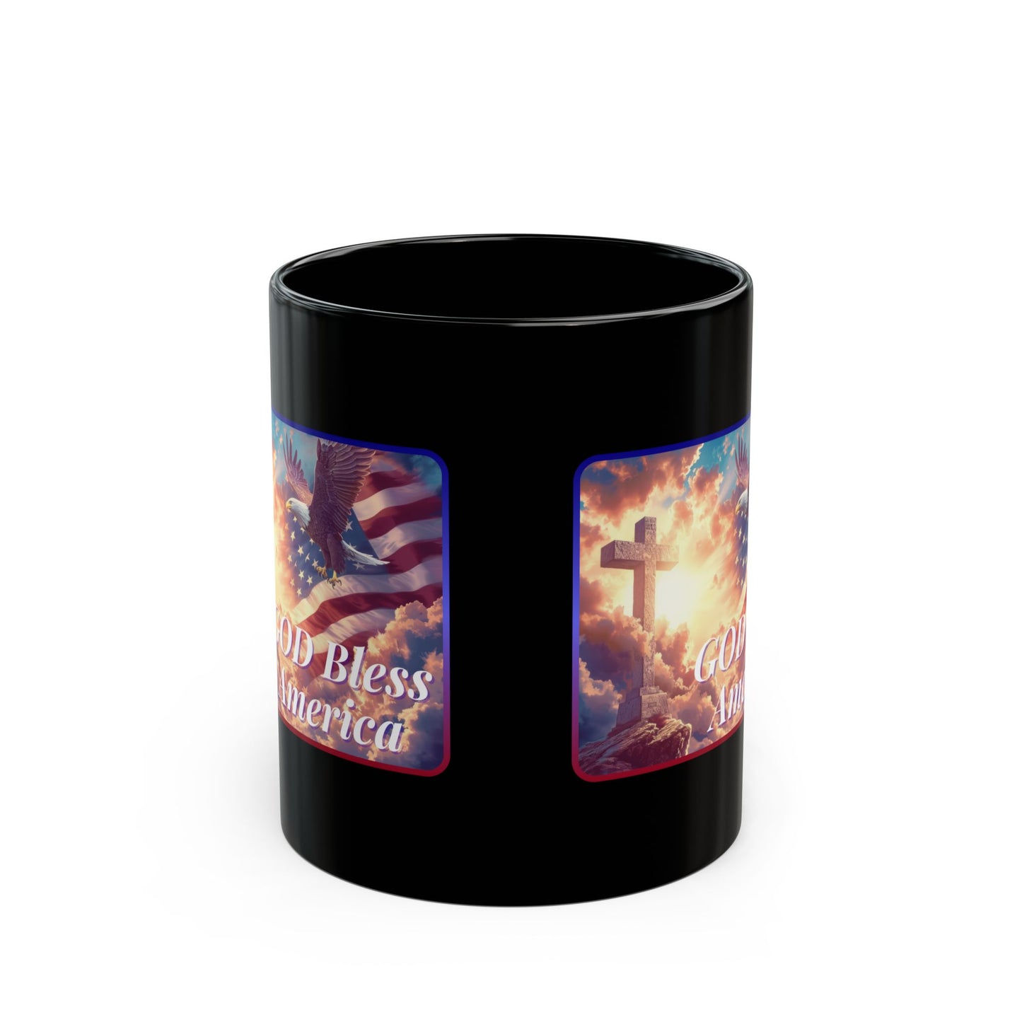 GOD BLESS AMERICA Patriotic Ceramic Coffee Mug (11oz, 15oz) - FREE SHIPPING