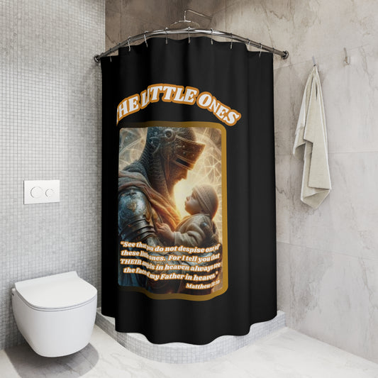 THE LITTLE ONES: 100% Polyester Christian Shower Curtain - FREE SHIPPING