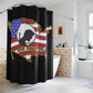 NEVER FORGOTTEN:  100% Polyester Patriotic Military Shower Curtain - FREE SHIPPING