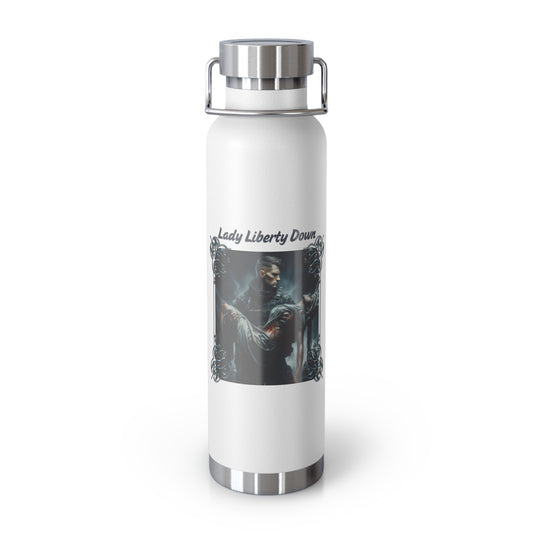 ..LADY LIBERTY DOWN:  22oz Copper Vacuum Insulated Patriotic Military Water Bottle - FREE SHIPPING