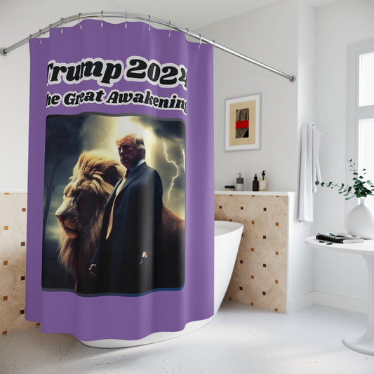 THE GREAT AWAKENING:  100% Polyester Patriotic Shower Curtain - FREE SHIPPING