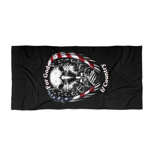 FOR GOD & COUNTRY:  X-tra Large Beach (36"x72") - FREE SHIPPING