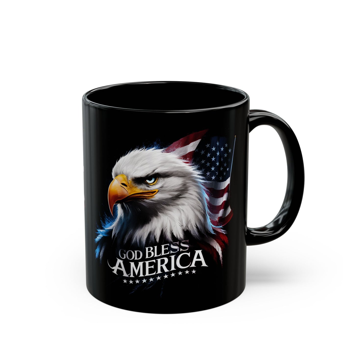 GOD BLESS AMERICA Patriotic Ceramic Coffee Mug (11oz, 15oz) - FREE SHIPPING