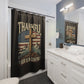 GOD IS IN CONTROL:  100% Polyester Patriotic Christian Shower Curtain - FREE SHIPPING