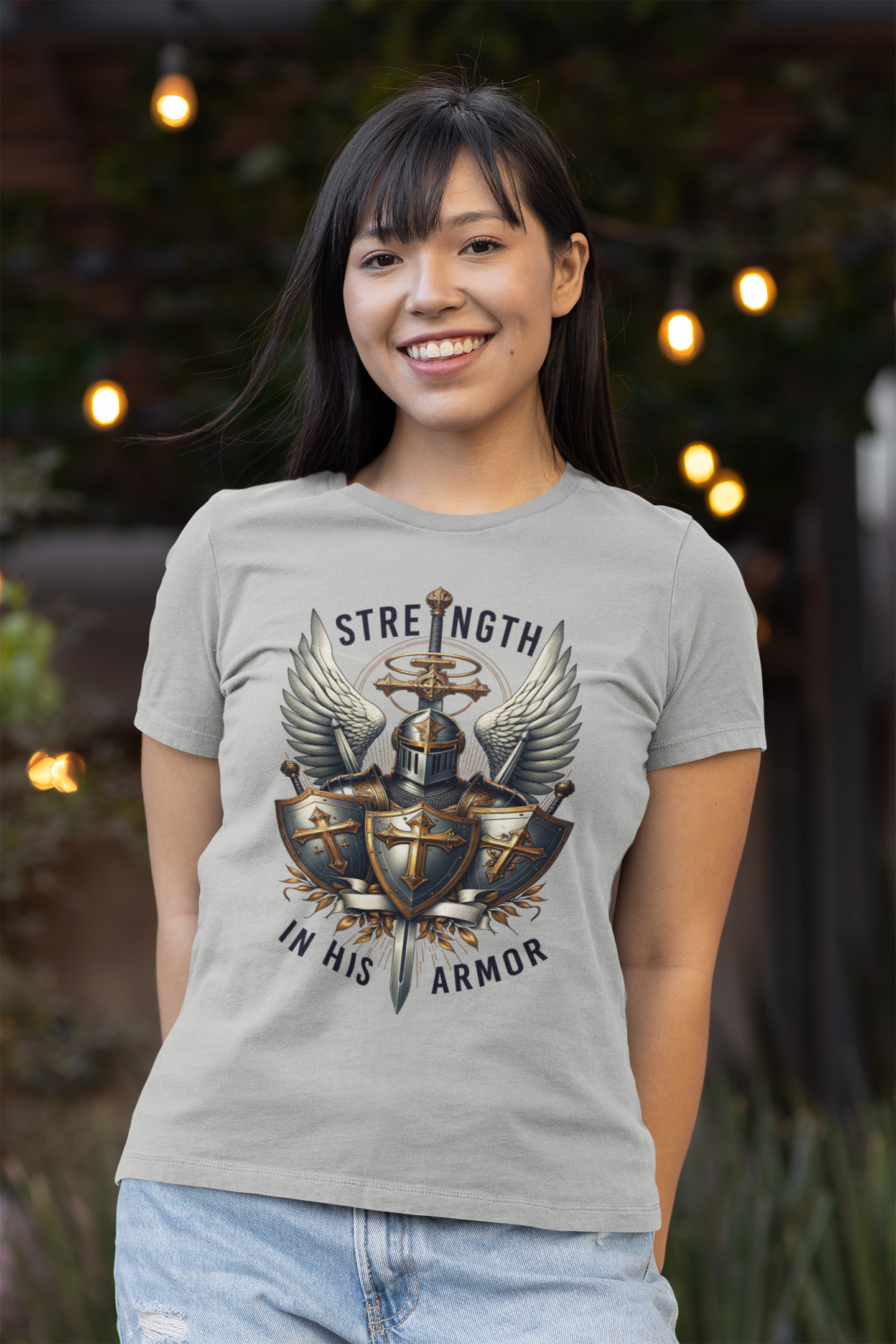 ARMOR OF GOD Fitted Christian T-Shirt (S-2XL):  Women's Bella+Canvas 6004 - FREE SHIPPING