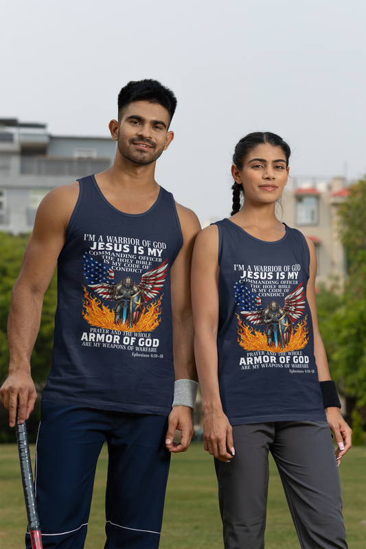 ARMOR OF GOD Medium Weight Patriotic Christian Tank Top (S-2XL):  Men's & Women's 5200 - FREE SHIPPING
