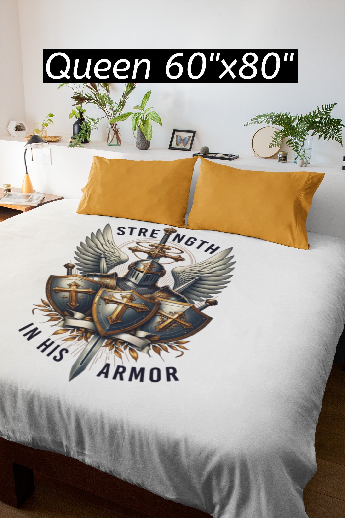 ARMOR OF GOD Light Weight Christian Velveteen Plush Blanket (3 sizes available) - FREE SHIPPING