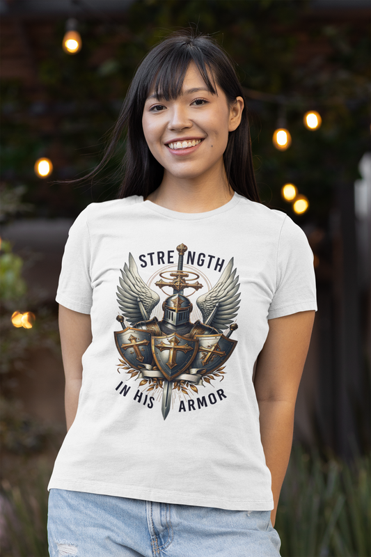 ARMOR OF GOD Fitted Christian T-Shirt (S-2XL):  Women's Bella+Canvas 6004 - FREE SHIPPING