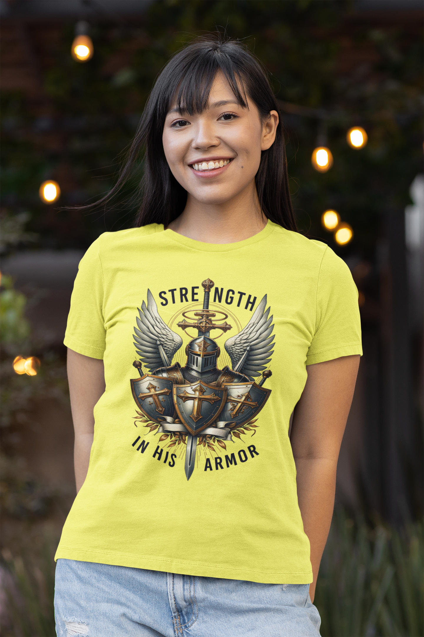 ARMOR OF GOD Fitted Christian T-Shirt (S-2XL):  Women's Bella+Canvas 6004 - FREE SHIPPING