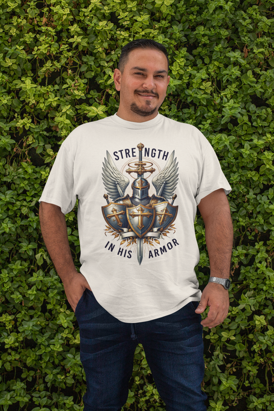 . ARMOR OF GOD Plus Size Heavy Weight Christian T-Shirt (S-5XL):  Men's Hanes Beefy-T®