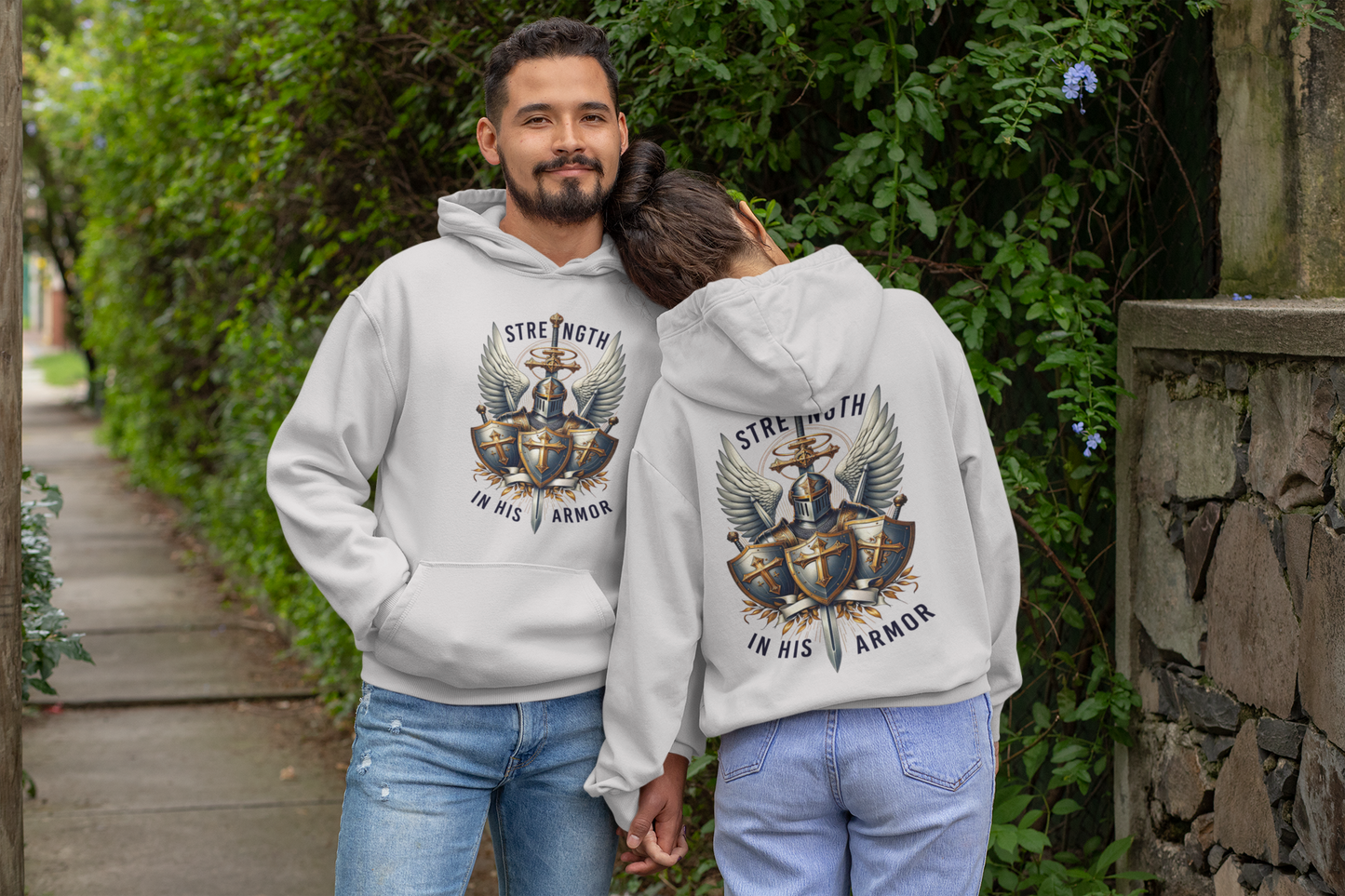 ARMOR OF GOD Heavy Weight Christian Hoodie (S-5XL):  Women's Gildan 18500 - FREE SHIPPING