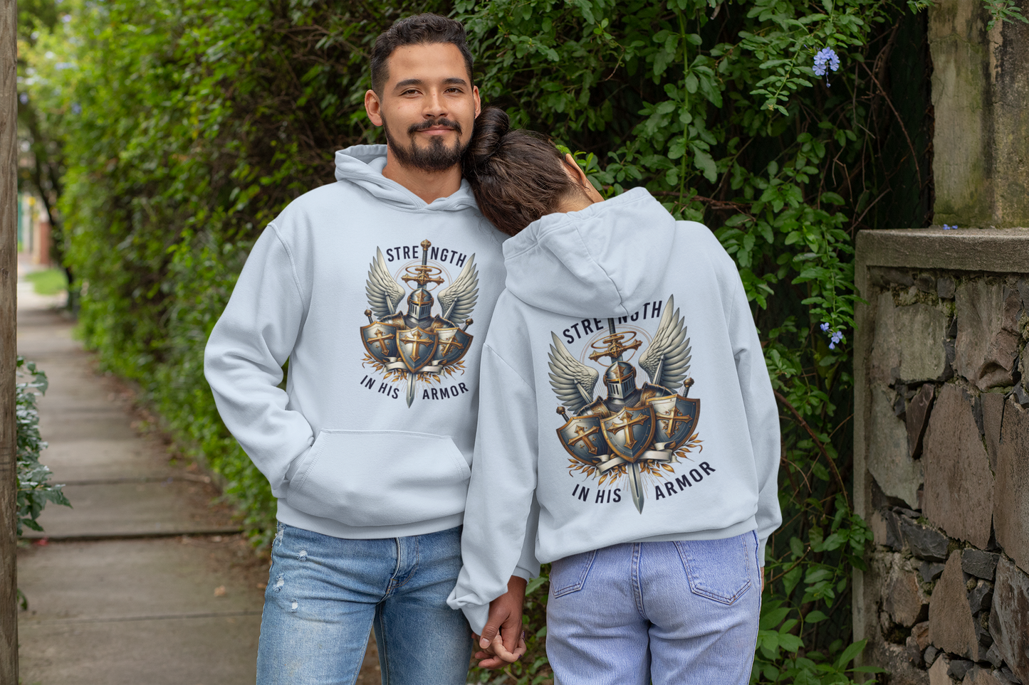 ARMOR OF GOD Heavy Weight Christian Hoodie (S-5XL):  Women's Gildan 18500 - FREE SHIPPING