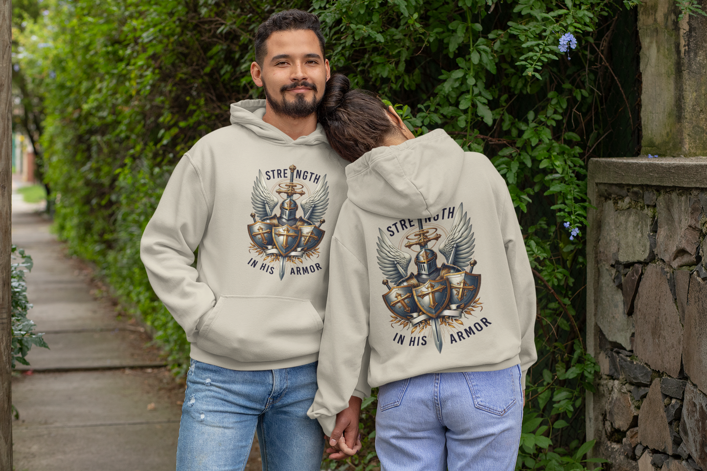 ARMOR OF GOD Heavy Weight Christian Hoodie (S-5XL):  Women's Gildan 18500 - FREE SHIPPING