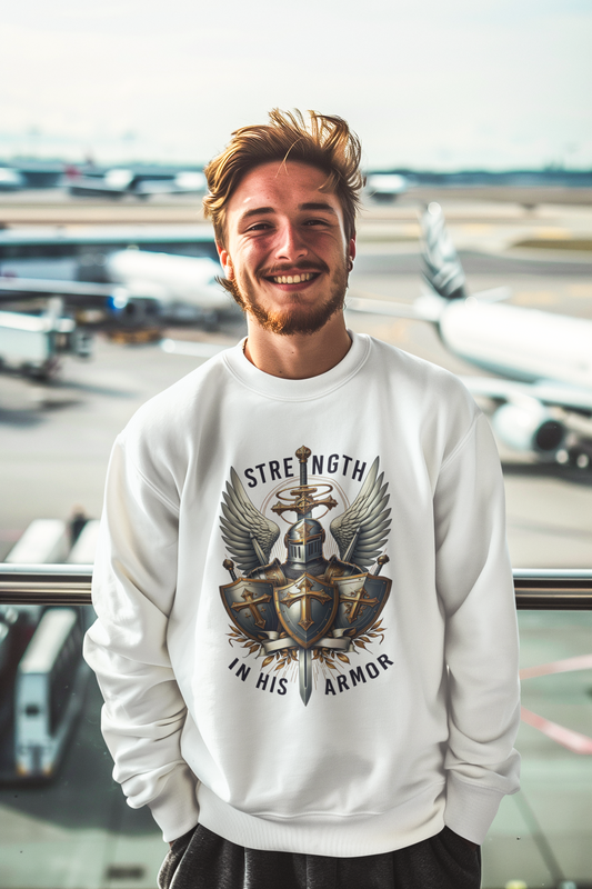 ARMOR OF GOD Heavy Weight Christian Sweatshirt (S-5XL):  Men's Gildan 18000