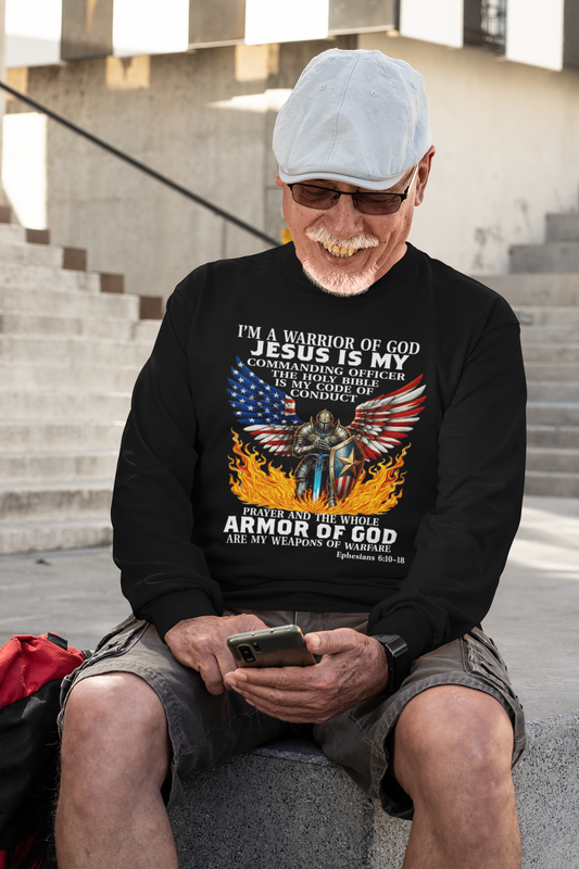 . ARMOR OF GOD Heavy Weight Christian Long Sleeve T-Shirt (S-2XL):  Men's Gildan 2400 - FREE SHIPPING